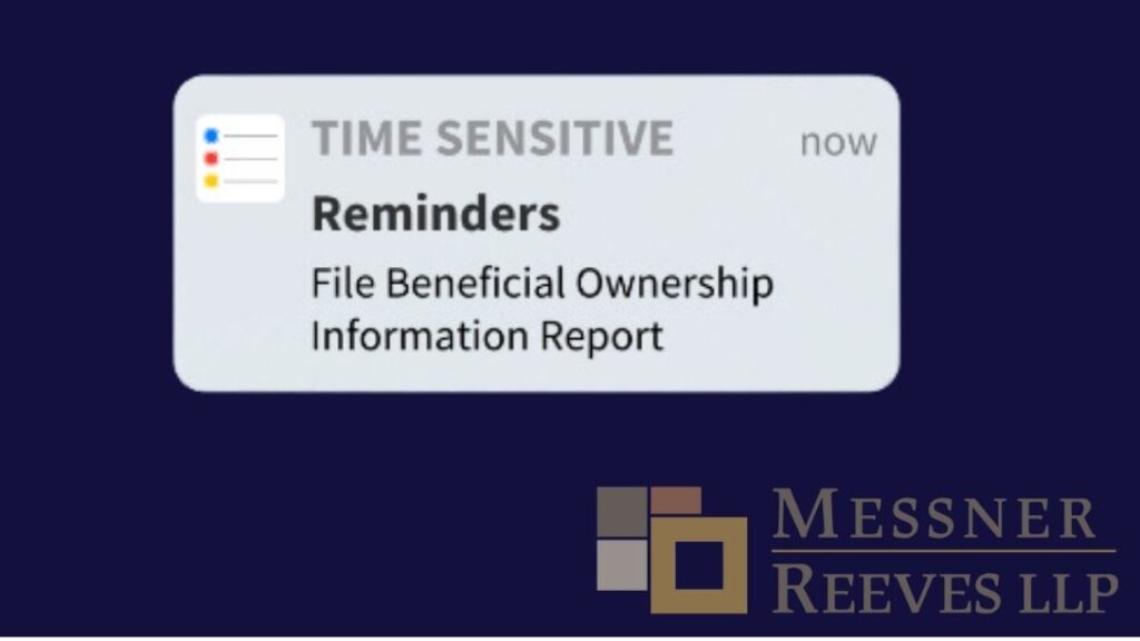 Corporate Transparency BOI reporting reminder